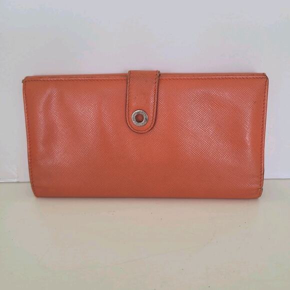 Bally Wallet Large Bifold Pink Patent Leather Fair Vintage Long Bill Card Italiy - Picture 1 of 11